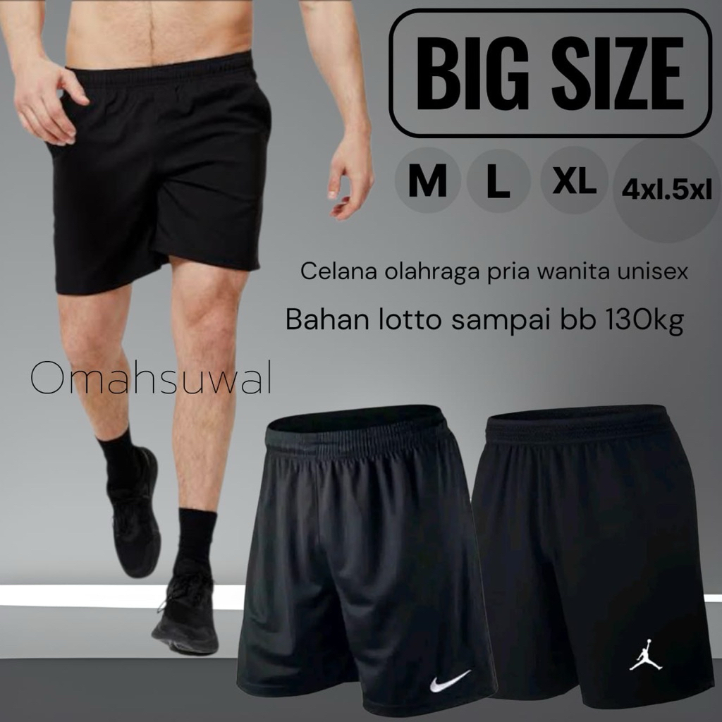 CELANA PENDEK KOLOR SPORT OLAHRAGA PRIA WANITA SUPER JUMBO CELANA PENDEK BOXSER JUMBO KOLOR PENDEK P