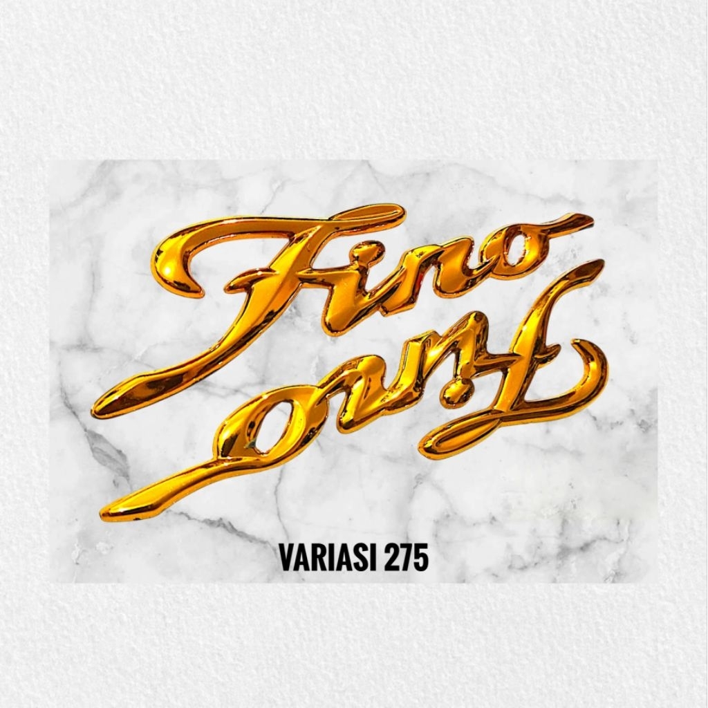 emblem logo tulisan Fino timbul 3d / emblem Fino 125 / logo Fino grande / variasi Fino / emblem Fino