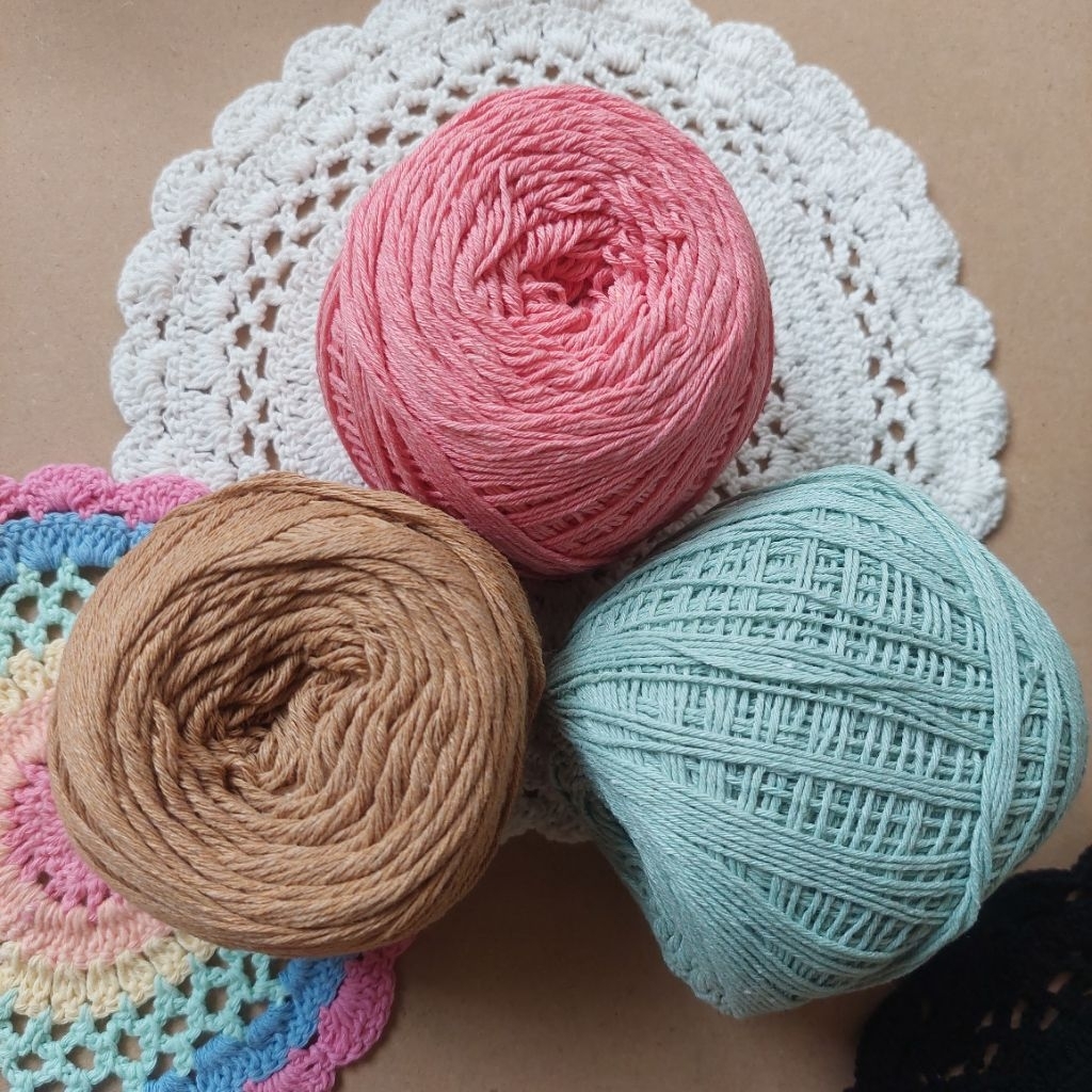 Benang Rajut Katun Polos 1MM 1 PLY100gr • Benang Rajut Katun Bali Lokal Soft • Benang DIY amigurumi 