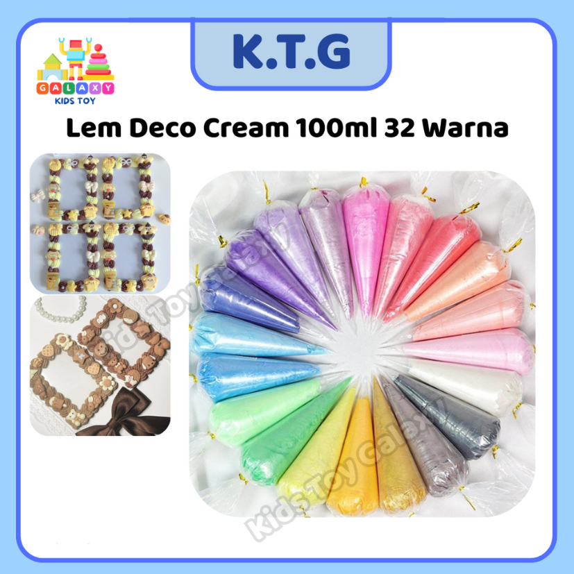 Lem Deco Cream 100ml 32 Warna DIY Glue u/ PhoneCase Jepitan dll mainan anak perempuan