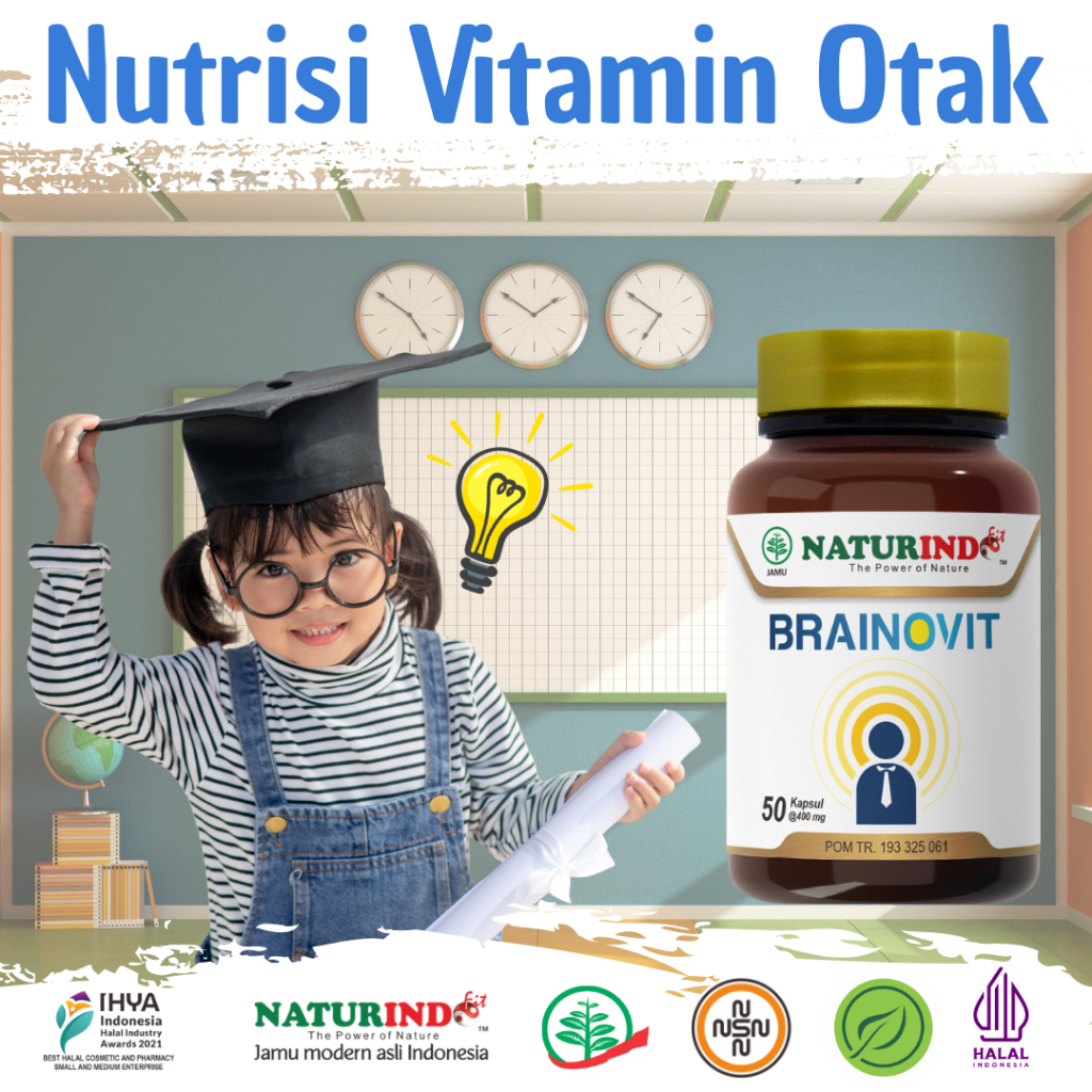 Brainovit Vitamin Otak Anak Cerdas Dan Dewasa Peningkat Daya Ingat Jamu Herbal Brainovit Naturindo