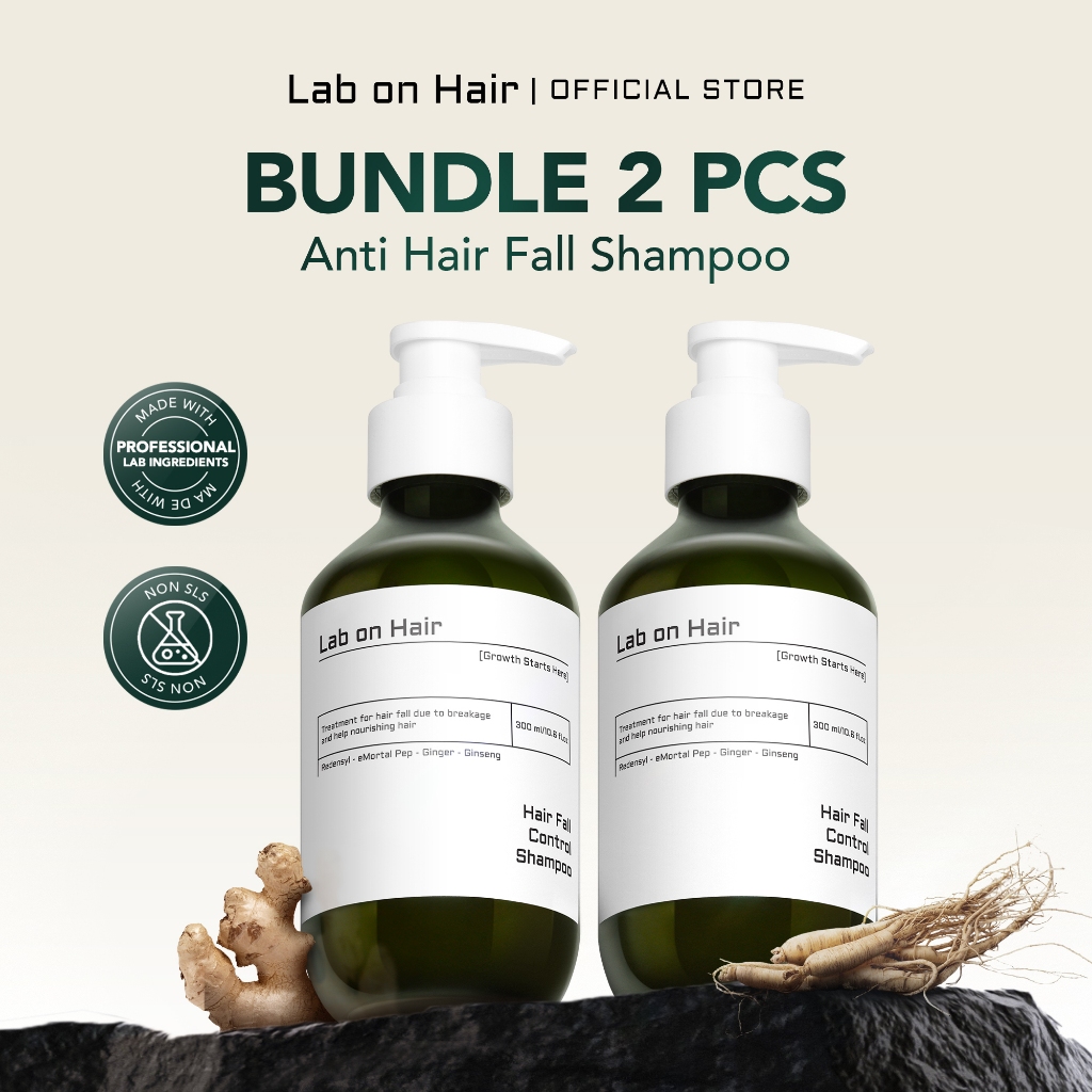 Lab on Hair Bundle 2 Shampoo Anti Hair Fall Shampoo - Sampo Perawatan Rambut Anti Rontok Anti Hair F