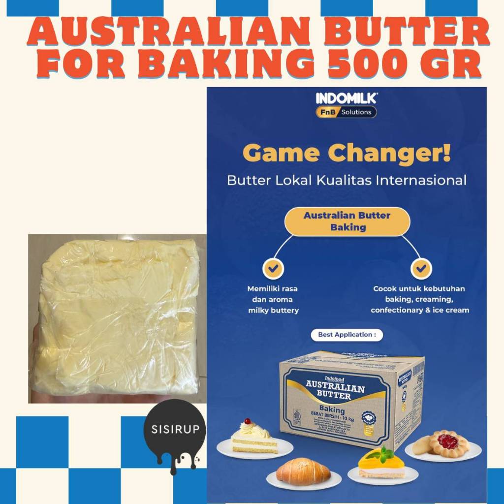 Australian Butter Unsalted 500 GR / Rasa Alami Lembut / Butter Unsalted / Australian Butter