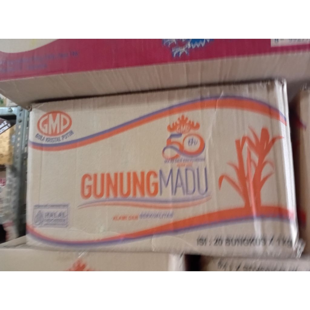 Gula Pasir GMP kemasan 1 kg per dus isi 20 bungkus GMP 1 dus GMP 1kg