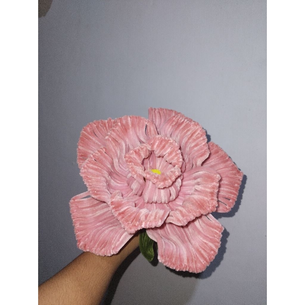 Bunga Mawar Kawat Bulu Jumbo