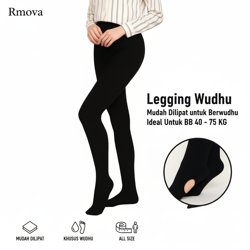 Legging Wanita Tebal Premium Wudhu Muslimah Jumbo Semua Ukuran Anti Nerawang Nyaman