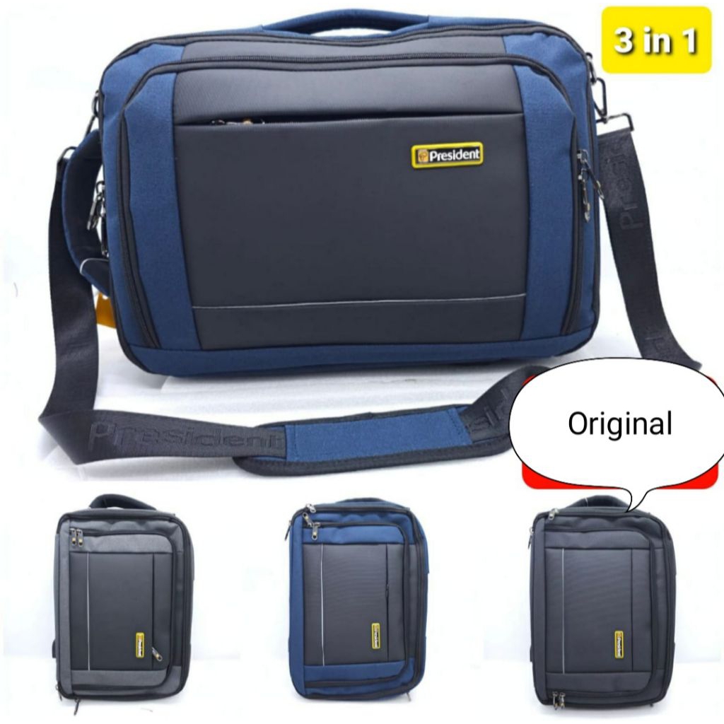 Tas ransel selempang president 3 in 1 Original