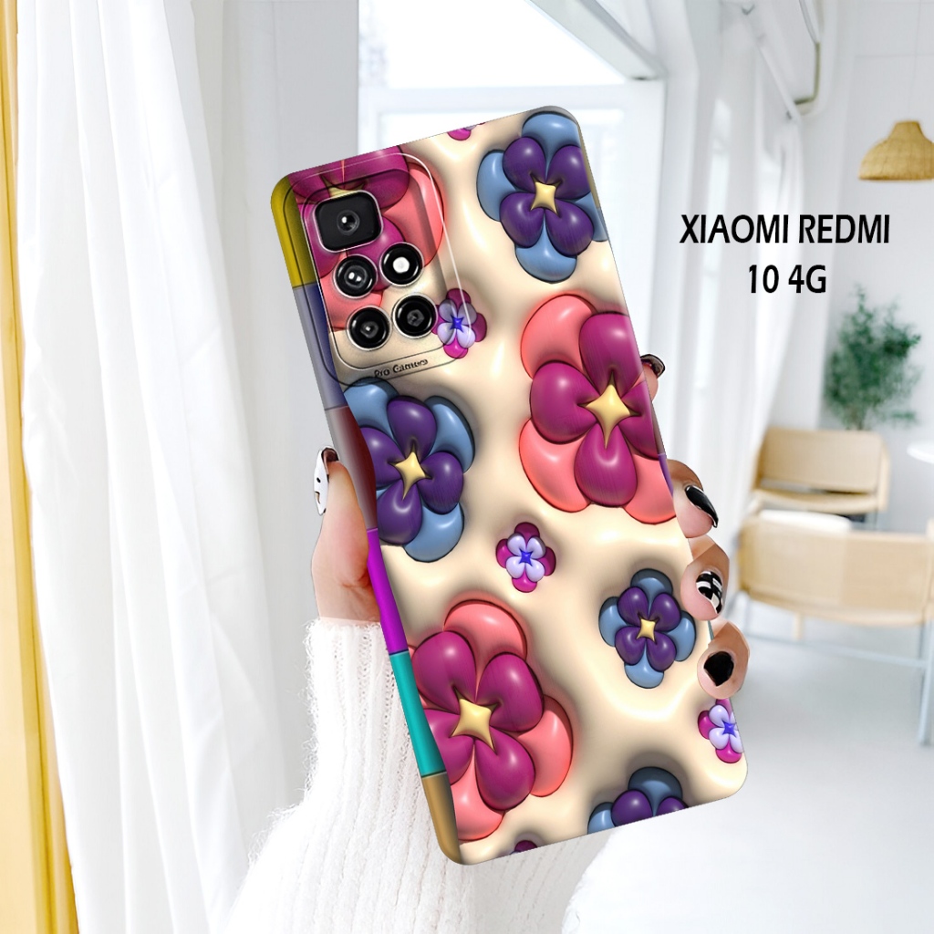 Case Hp Redmi 10 4G Redmi 10 2022 Terbaru -  Cassing Pro Camera Lentur Fashion Case Tpu Silikon Moti