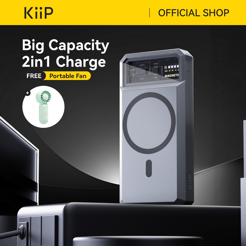 KiiP Wireless EW55 Power Bank Magnetic Magsafe 20W Fast Charging Type C PD 20000mAh