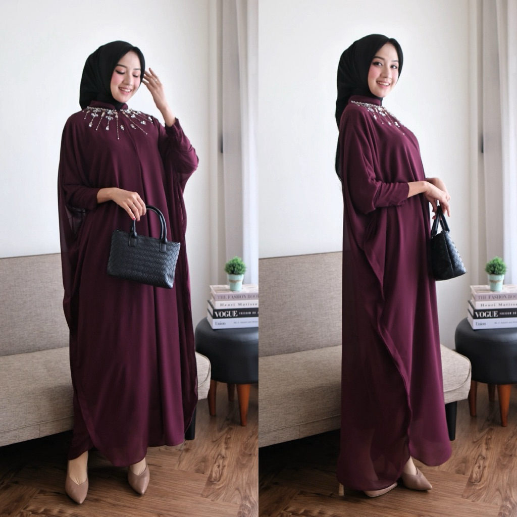 Big Sale Jihan Kaftan Lengan Kerut