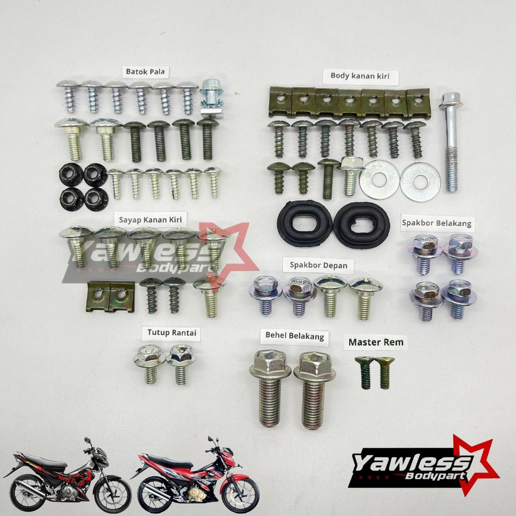 Baut Satria Fu 150 Full Set / Baut Suzuki Satria Fu 150 Full Body