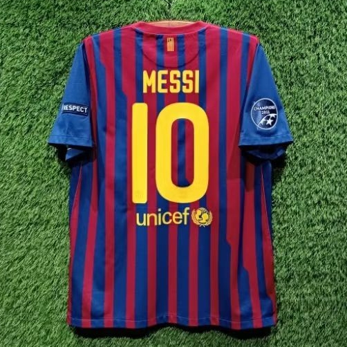 Jersey Barcelona Original 2011-2012 Home Large Messi UCL Patch