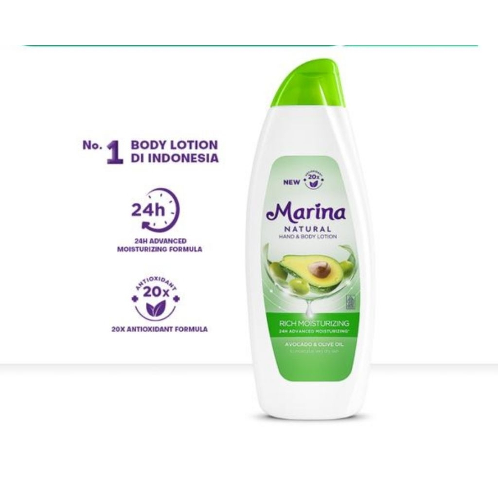 Marina Natural Avocado & Olive oil handbody lotion 190ml
