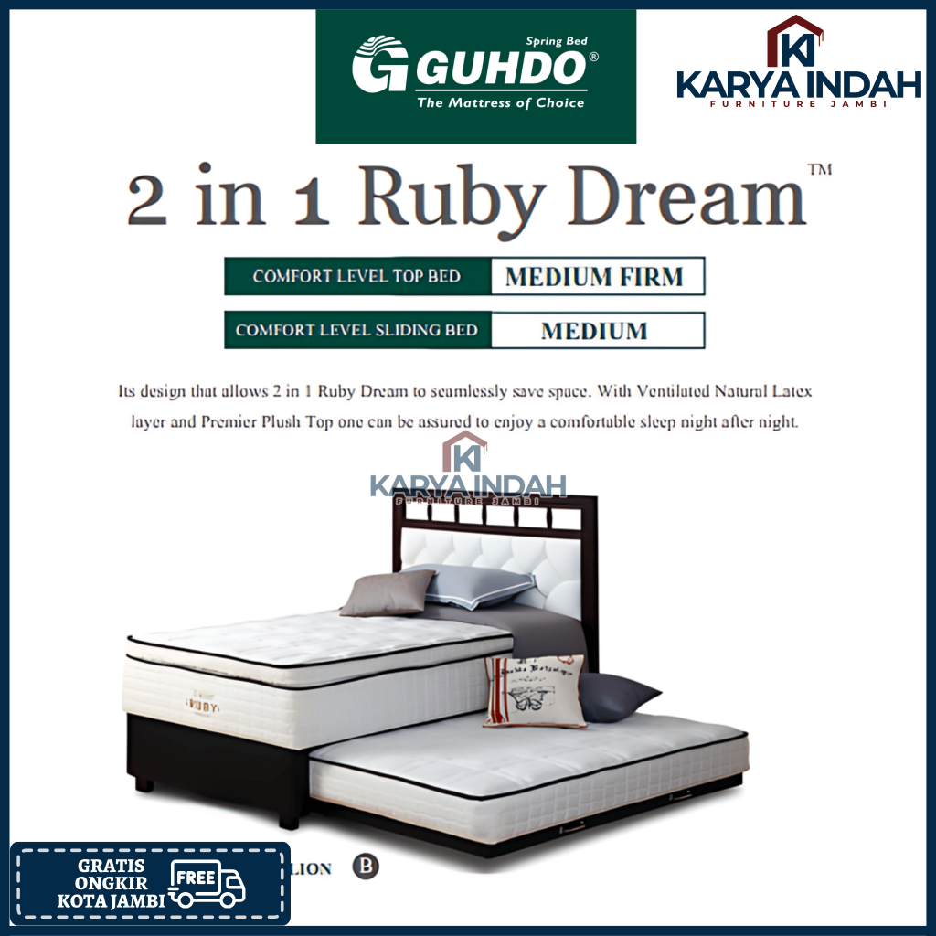 Bed Sorong GUHDO RUBY DREAM Twin Bed 2in1