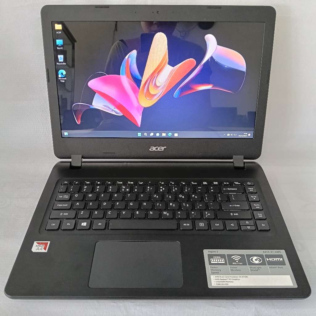 LAPTOP ACER ASPIRE A314-41 AMD A4-9120 RAM 4GB SSD 256GB VGA AMD R3