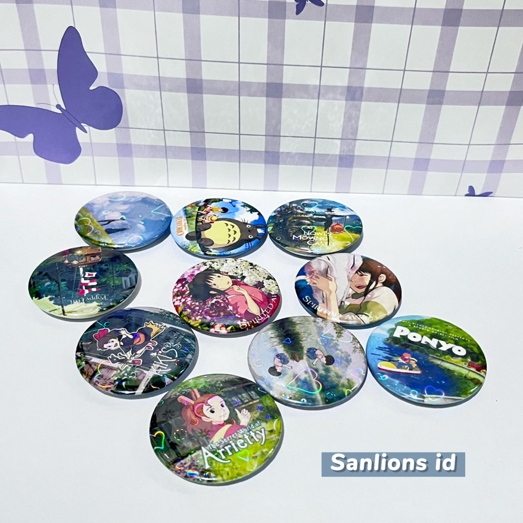 PIN GHIBLI MOVIES / BUTTON PIN GHIBLI 44MM SANLIONS ID