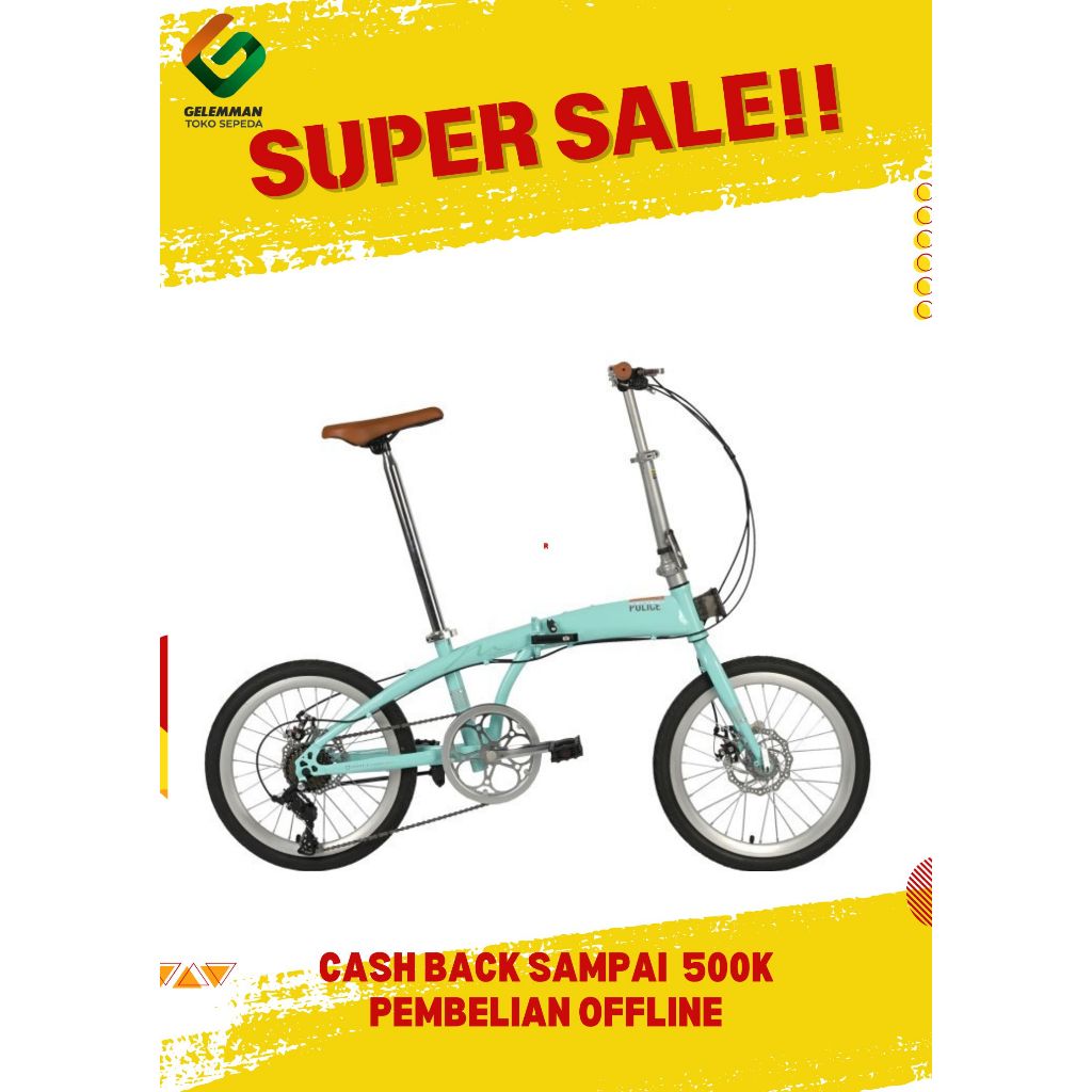 Sepeda lipat police milan 20  inch