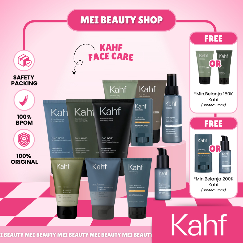 KAHF FACE WASH | KAHF SUNSCREEN| KAHF FACE SCRUB