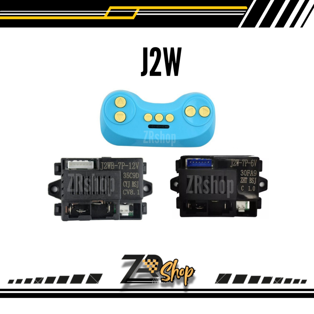 ZRShope ll Remot Receiver J2W-7P-12V dan J2W-7P-6V Receiver Mobil Mainan Aki