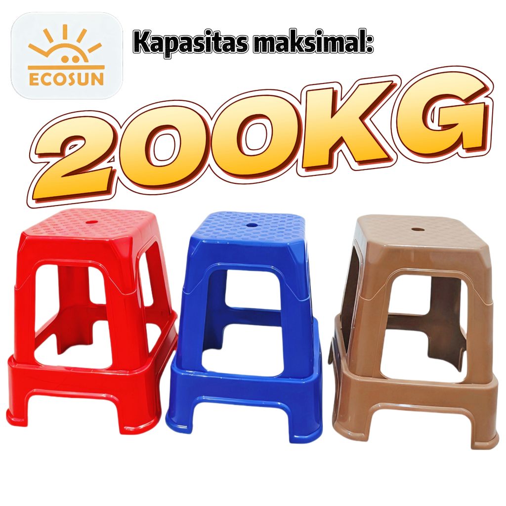 Kursi persegi plastik kokoh dan tahan lama  plastik kursi tinggi kursi plastik teras balkon rumah