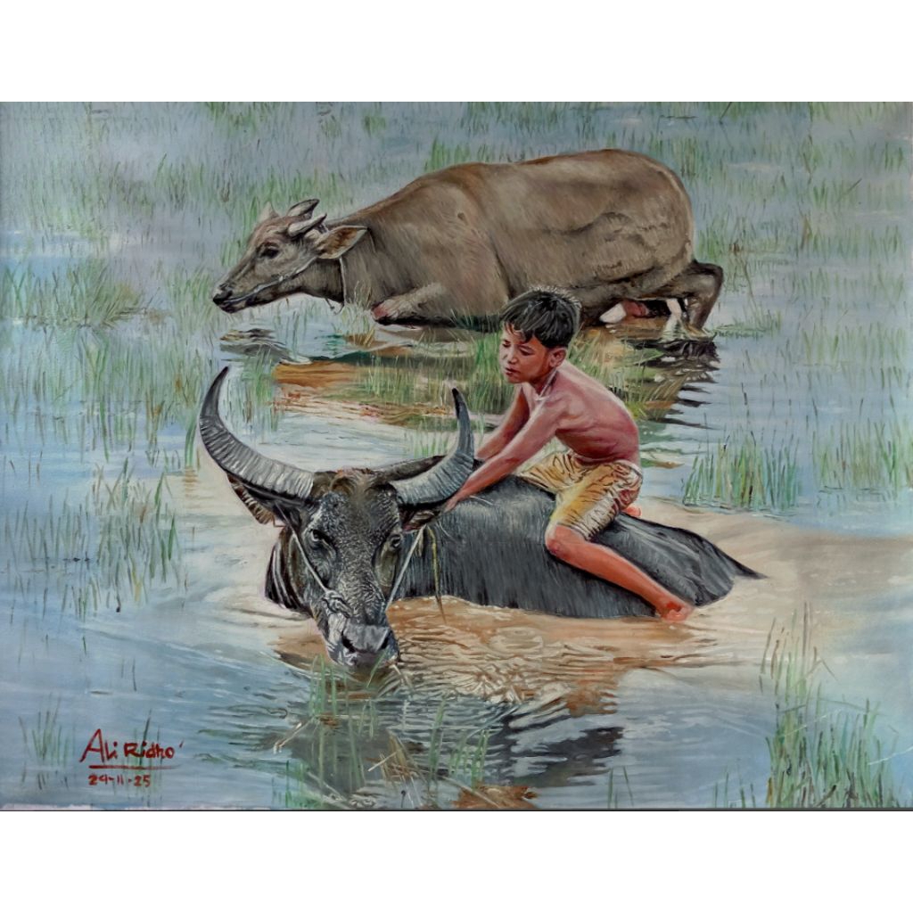 Lukisan Angon Kerbau