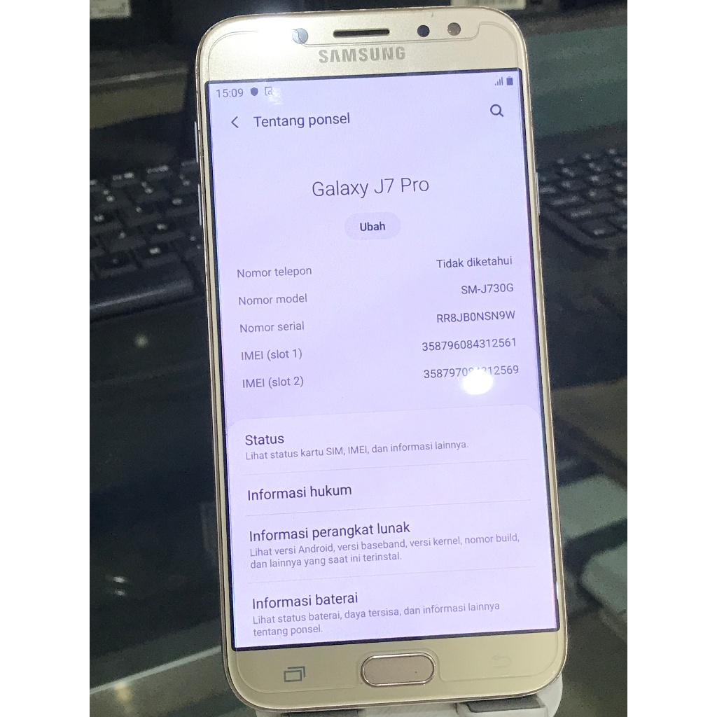 Samsung Galaxy J7 Pro Gold 3/32GB, Bekas, Normal, Kondisi Fisik 80%, LCD sudah pernah Ganti, Lain ny