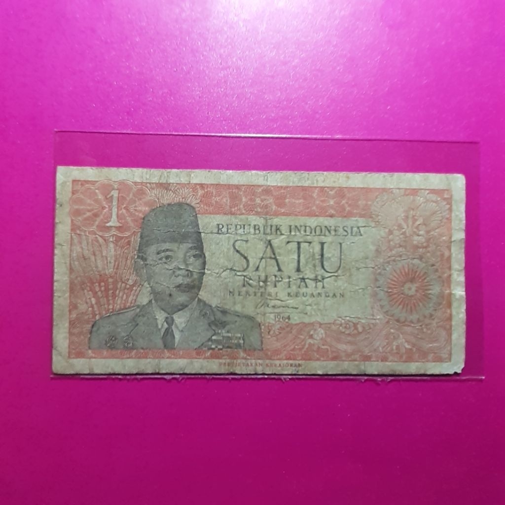 uang 1 rupiah sukarno 1964