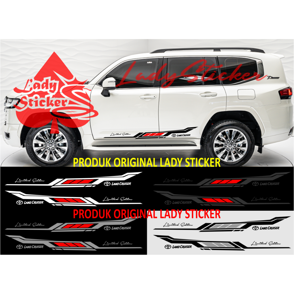 Cutting sticker mobil land cruiser sticker stiker mobil toyota land cruiser