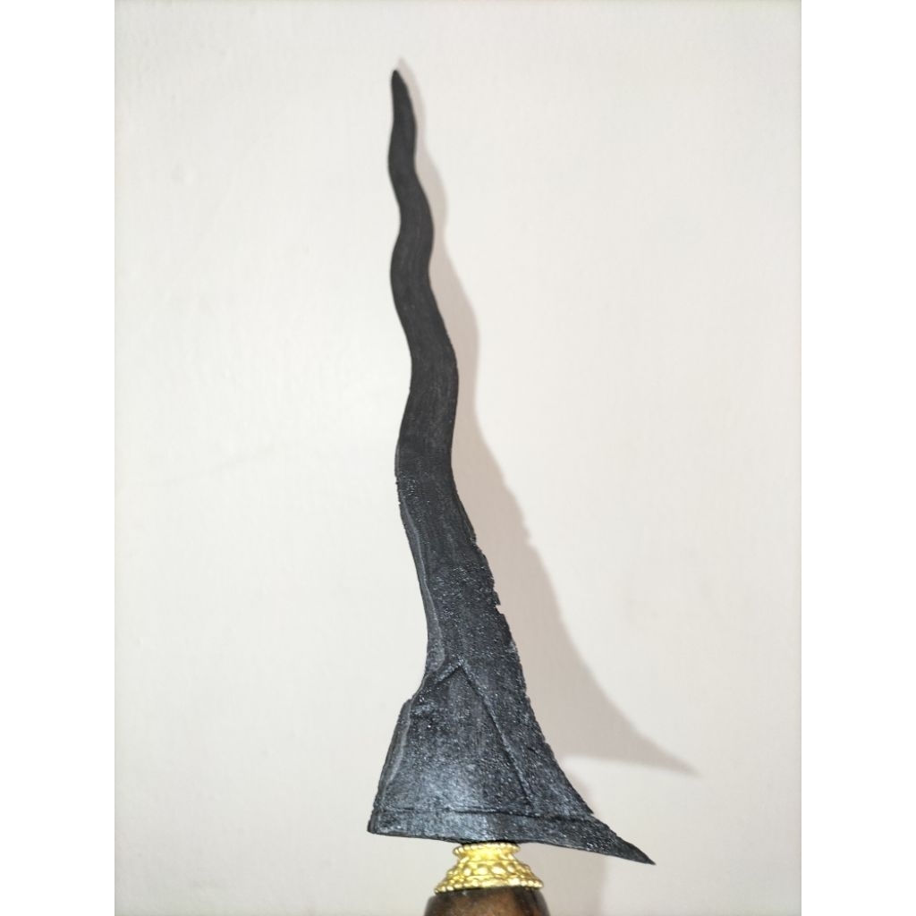 Keris Patrem Luk 7 Dhapur Jarguy Original Sepuh / Keris Jarguy Pamor Sanak Ori Sepuh / Patrem Jarguy