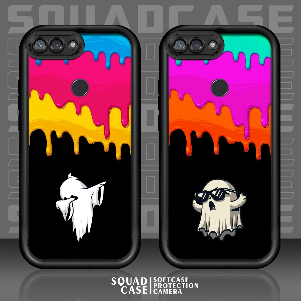 Softcase Glass kaca untuk XIAOMI 8 LITE Motif GHOSTCUTE Casing Handphone Case Hp Procamera
