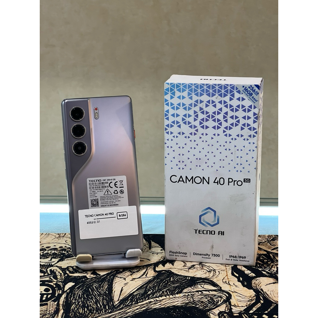 TECNO CAMON 40 PRO 5G 8/256 GB SECOND FULLSET ORIGINAL
