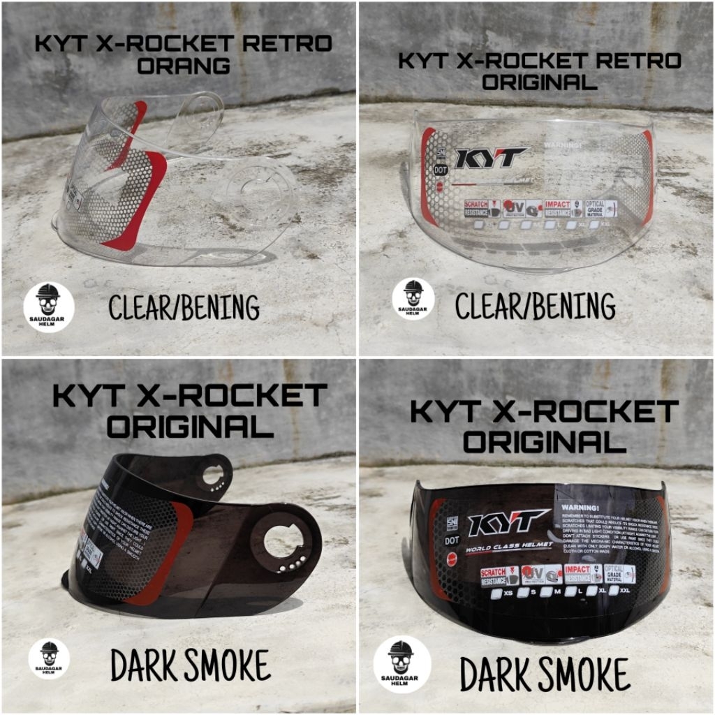 VISOR HELM KYT X-ROCKET RETRO ORIGINAL 100%