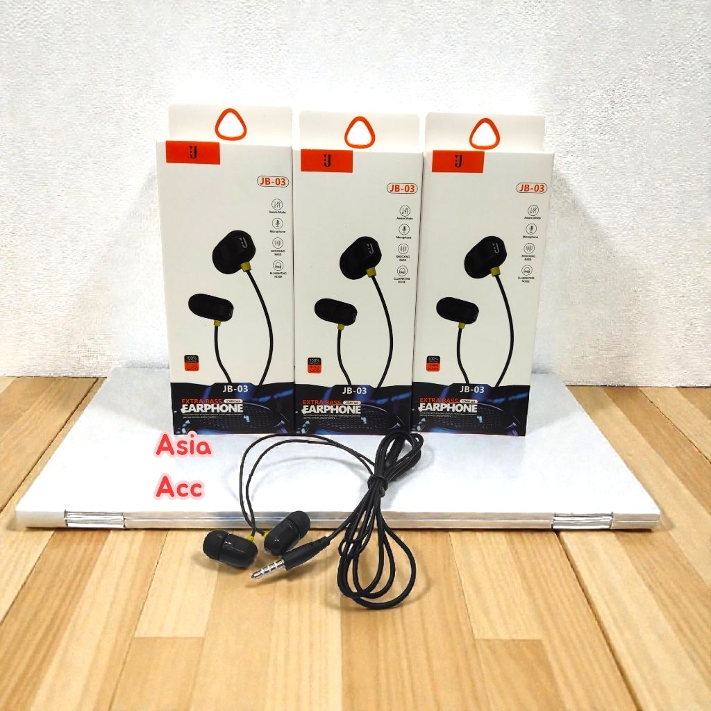 Handset JBL JB03 Stereo Hansfree Hansfree Headset JBL JB-03 Earphone JBL JB03 Bass