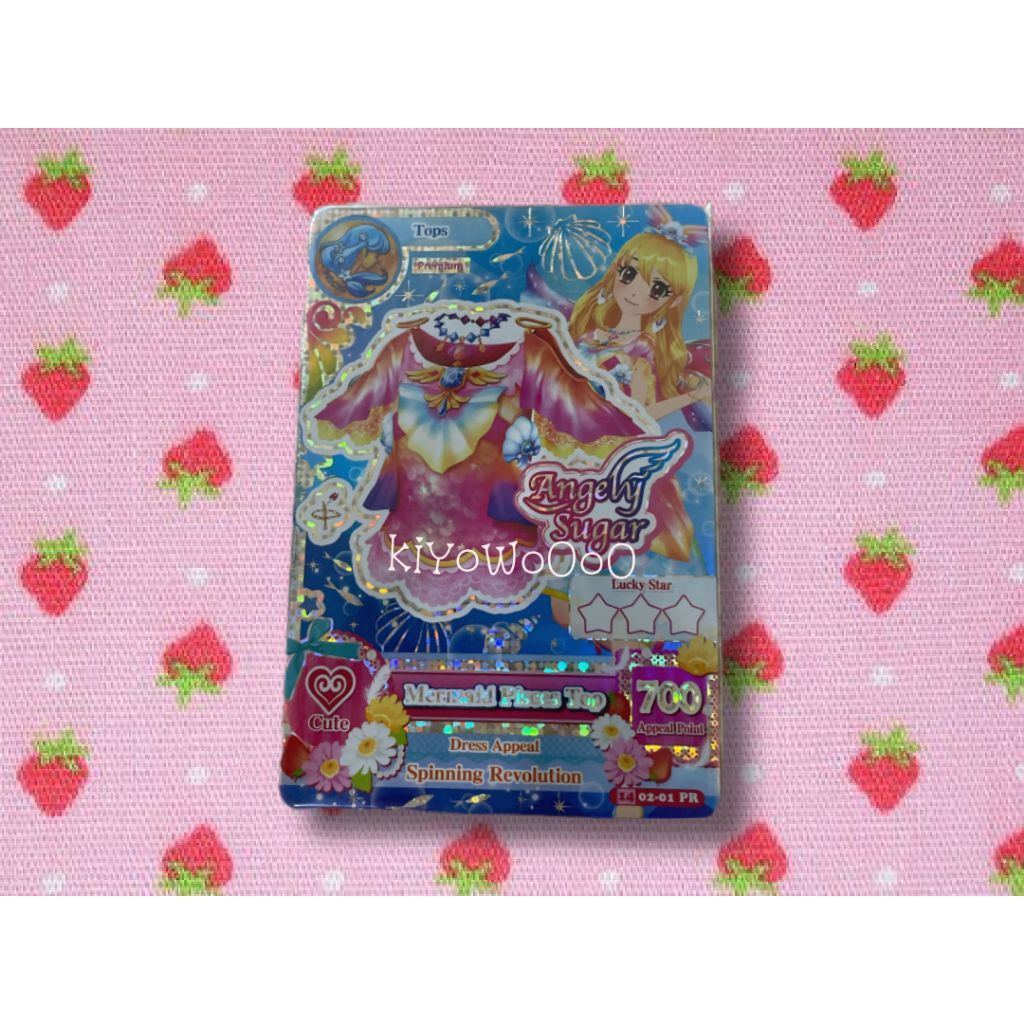 Kartu Aikatsu Premium Card Angely Sugar Ichigo Mermaid Pisces Tops Satuan (SERIES 2)