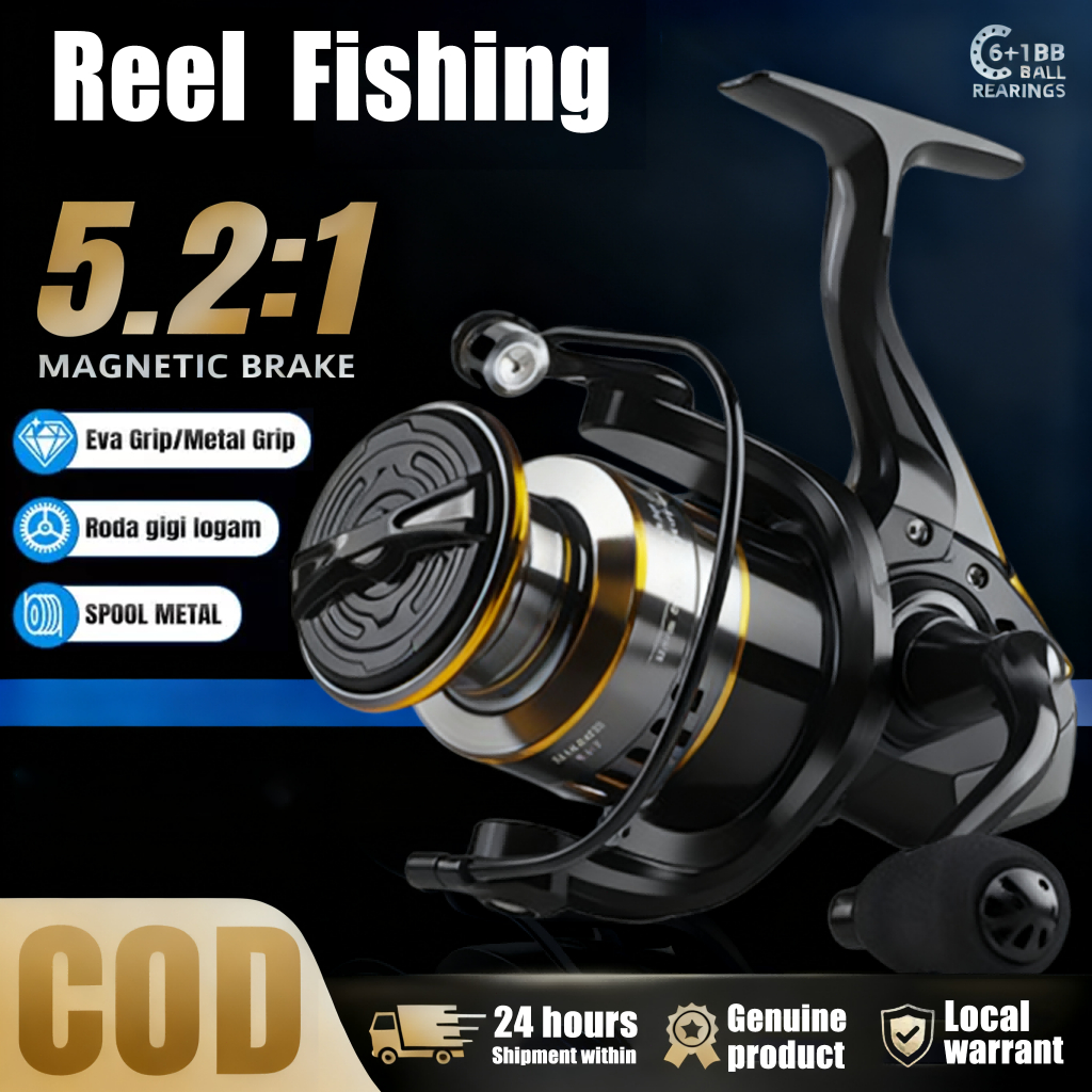 Reel Pancing HE500 -7000 50 Kg/ Reel Pancing Murah Kuat / Reel Pancing Laut Tarikan Pancing Metal/ G