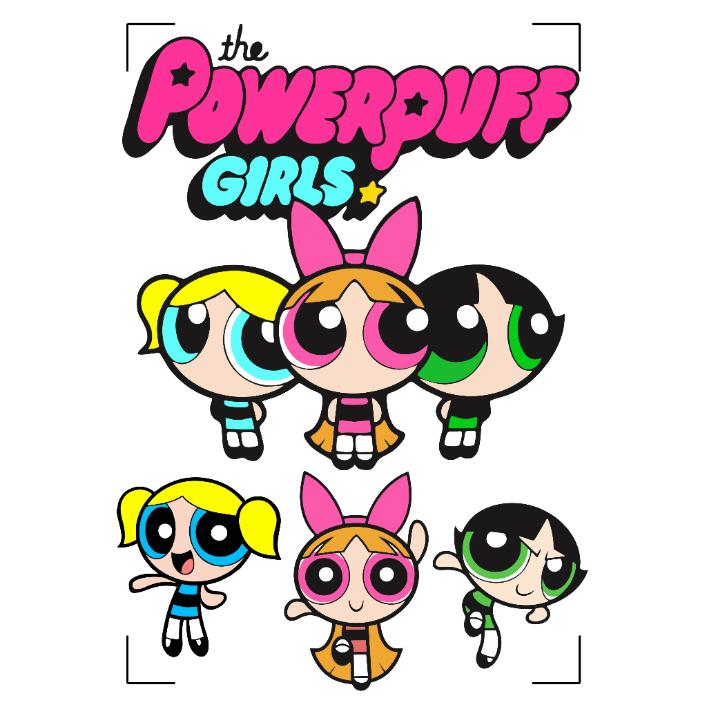 TD059- STICKER POWERPUFF GIRLS, AKSESORIES STIKER POWERPUFF GIRLS, POWERPUFF GIRLS STICKER, POWERPUF