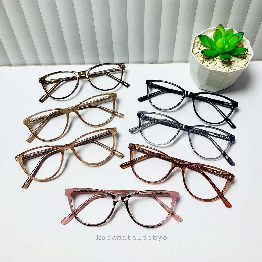 Frame 3303 52/Kacamata Cateye/Frame Cateye/Kacamata Wanita/Bingkai Kacamata/Kacamata Minus