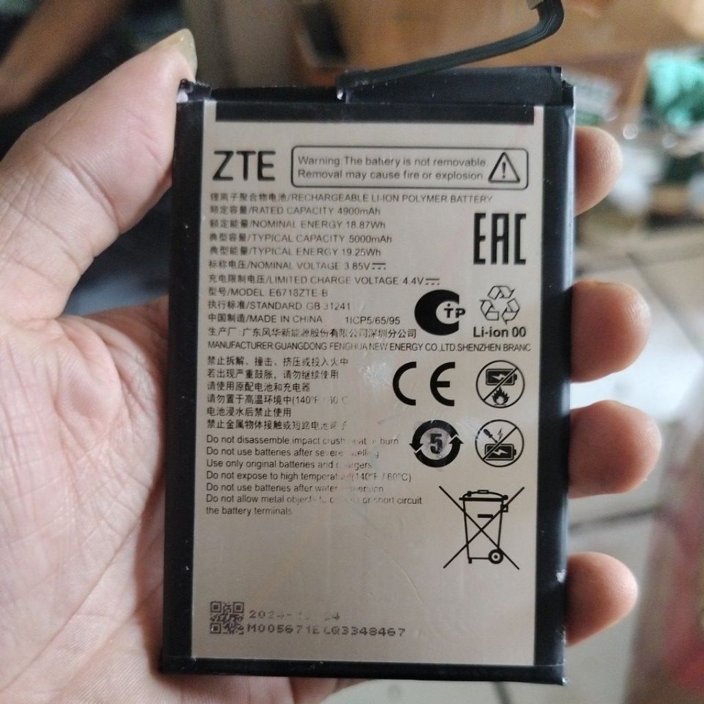 Batre Baterai ZTE Blade A55 E6718ZTE-B 5000mah oriiginall