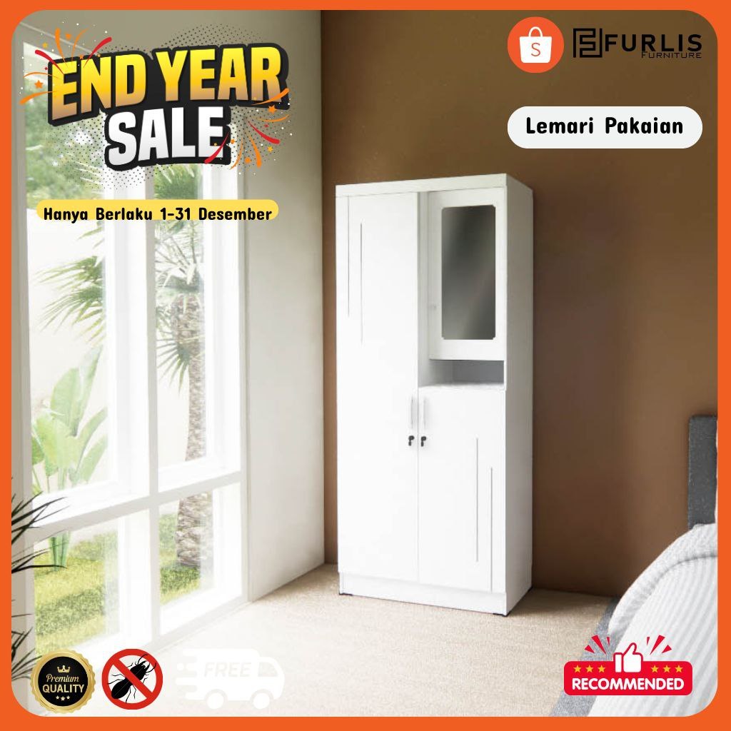 Lemari Baju 2 Pintu Kaca Lemari Pakaian Minimalis Lemari Baju Minimalis Lemari Serbaguna Lemari Susu
