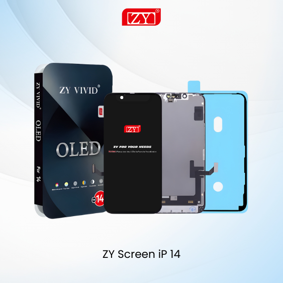 ZY LCD IP 14 Oled Fullset Touchscreen Support Pindah IC