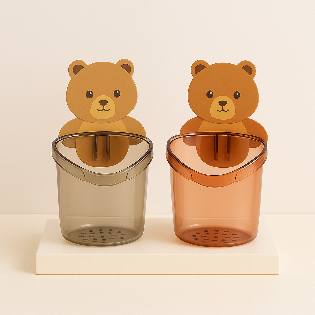 Rak Tempel Tempat Odol dan Sikat Gigi Kamar Mandi / Wadah Penyimpanan Pasta Sikat Gigi Anak Dewasa