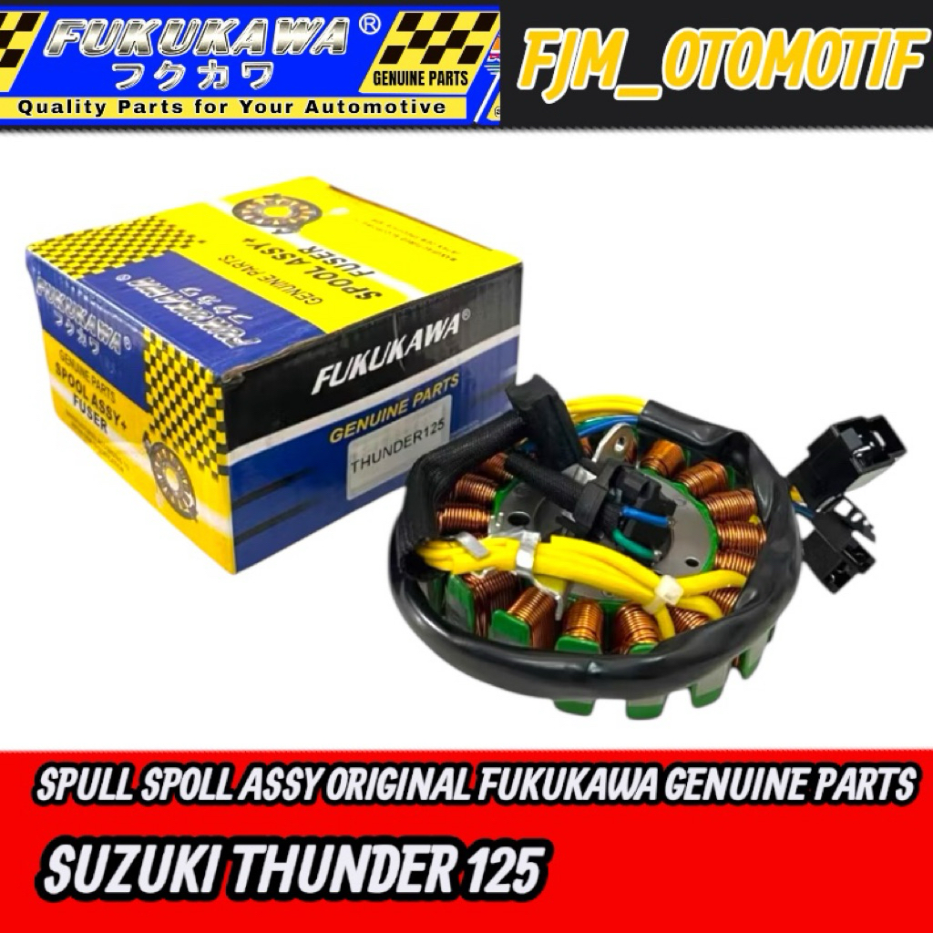 Spull Spoll Pengapian Assy + Pulser Suzuki Thunder 125 Original Fukukawa Genuine Parts