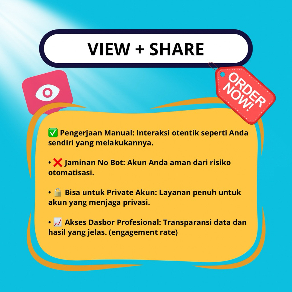 VIEW SHARE ALL SOSMED MANUAL NO BOT NO SUNTIK REAL HUMAN