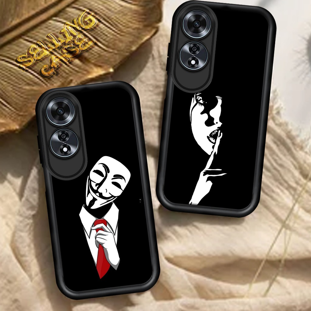 Casing Hp For OPPO A60 TOPENG Case Handphone Bahan Silicon Glossy Camera Protect