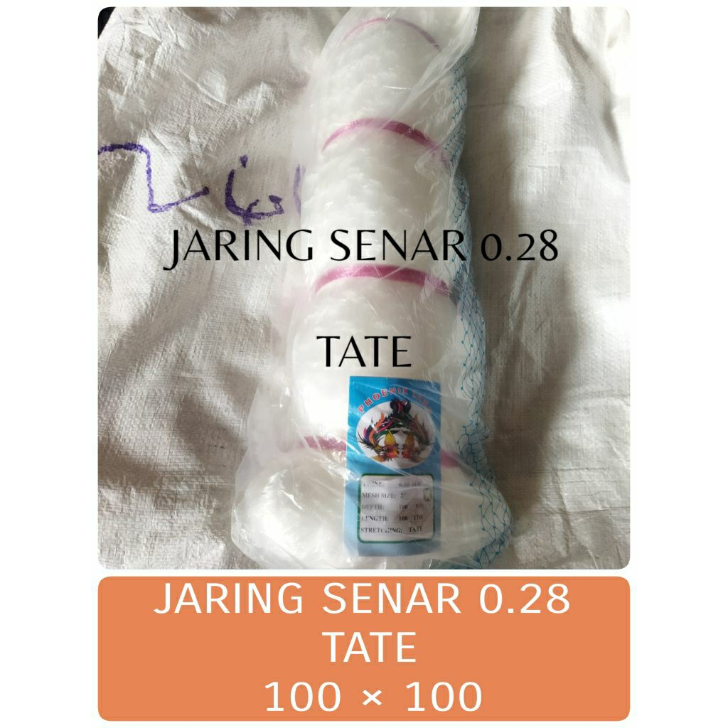 JARING SENAR 0.28 - 100x100 TATE JARING IKAN