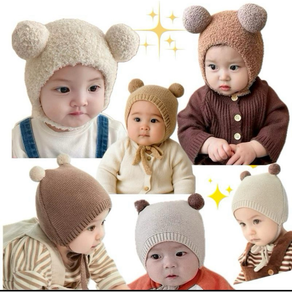 [ LG18 - Lugio ] Topi Kupluk Bayi Import | Topi Kupluk Bayi Premium | Kupluk Bayi Lucu | Kupluk Bayi