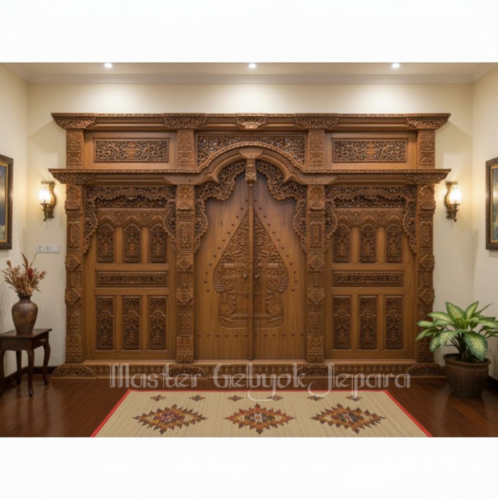 Gebyok jawa Jawa lebar 4meter kayu jati