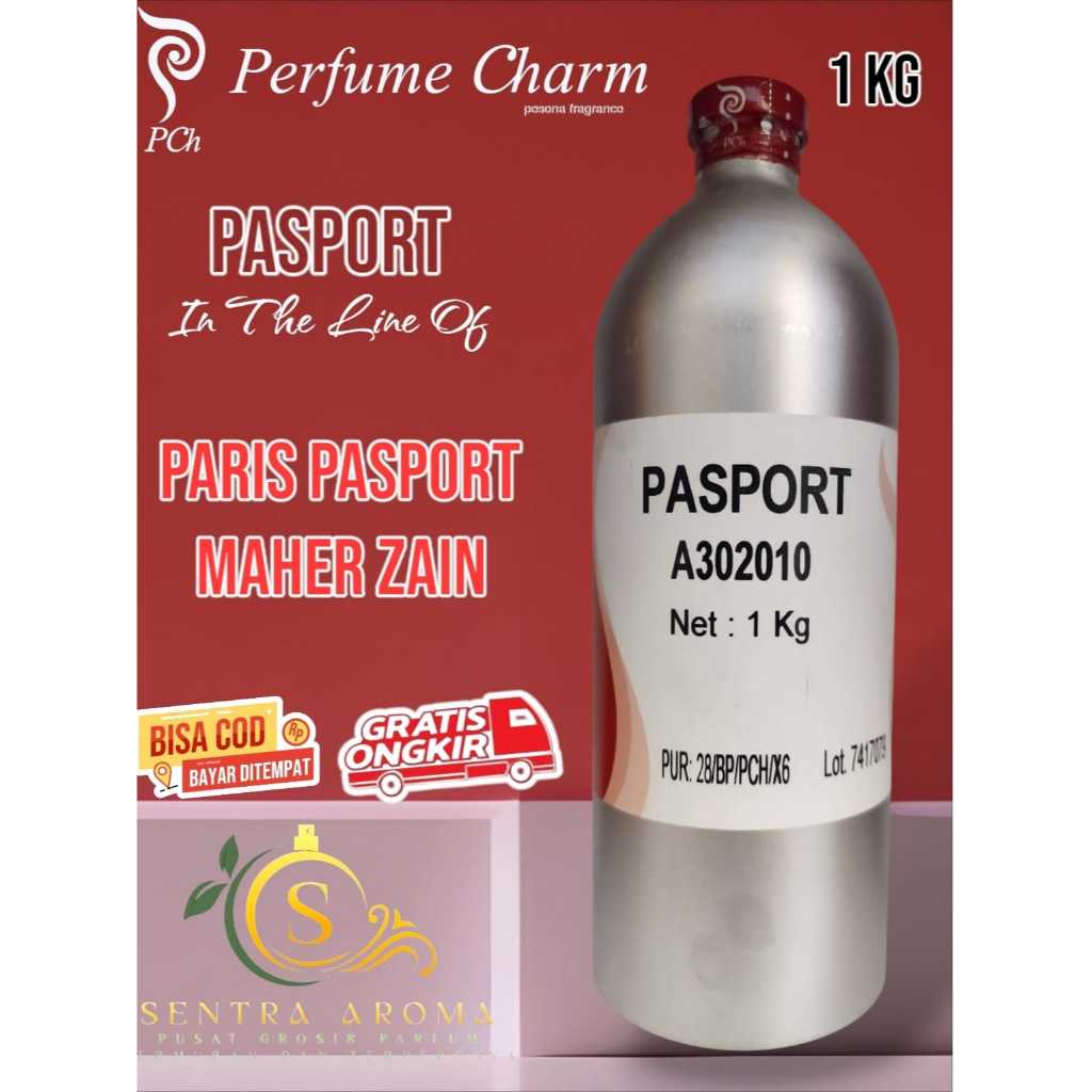 PASPORT ~Maher Zain~ BY PCH BIBIT PARFUM MURNI KEMASAN SEGEL KALENG 1 KG (ORIGINAL)