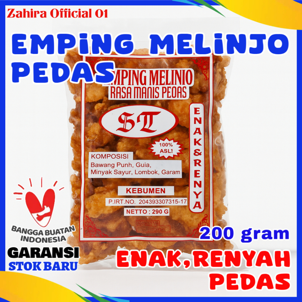 Emping Medem Pedas Manis Khas Kebumen Bumbu Balado