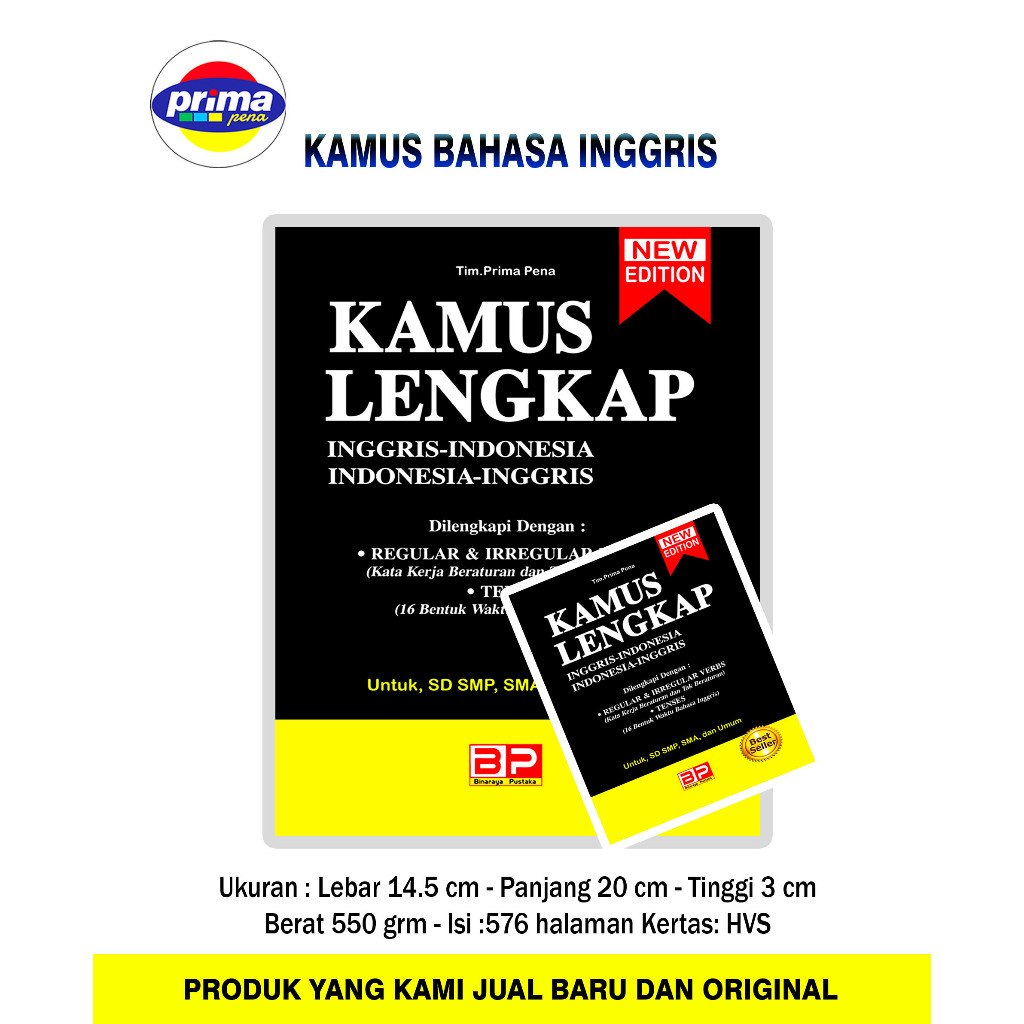 Kamus Lengkap Bahasa inggris/Hvs/Cover Hitam/BP